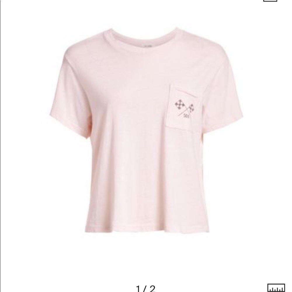 70s Oversized Pocket Los Angeles Raceway Tee In Faded Pink